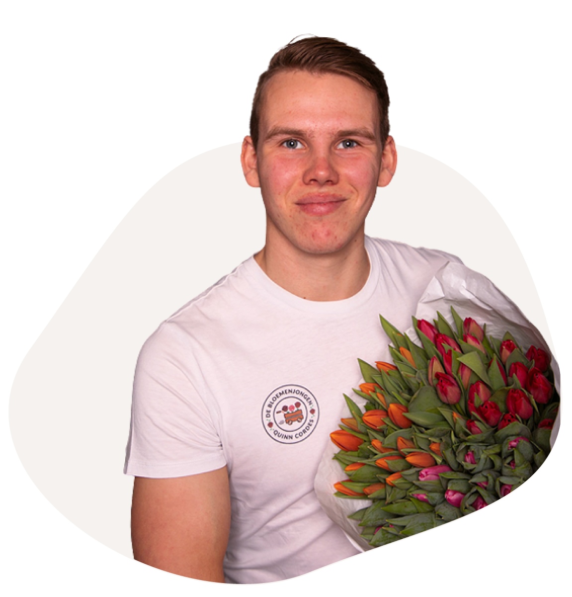 De bloemenjongen quinn Cordes - ondernemer - oprichter De bloemenjongen