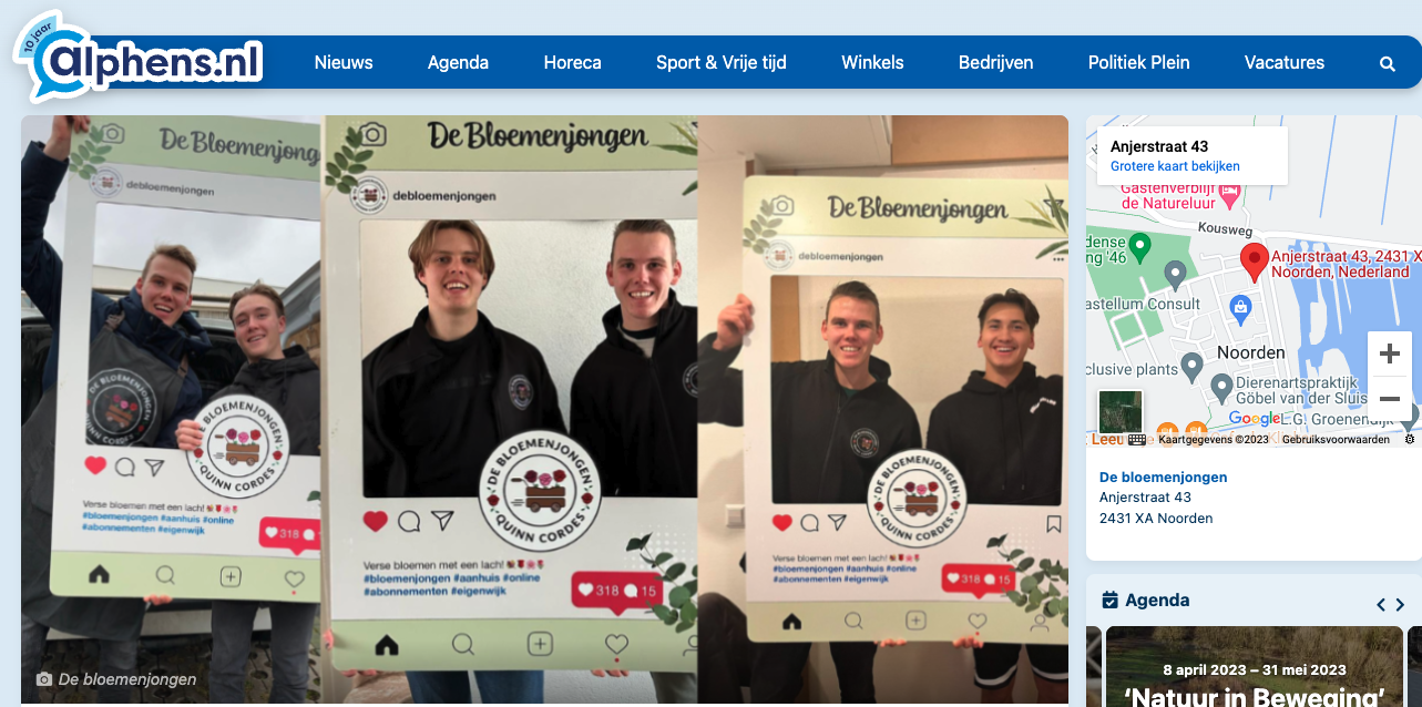 De bloemenjongens op alphens.nl
